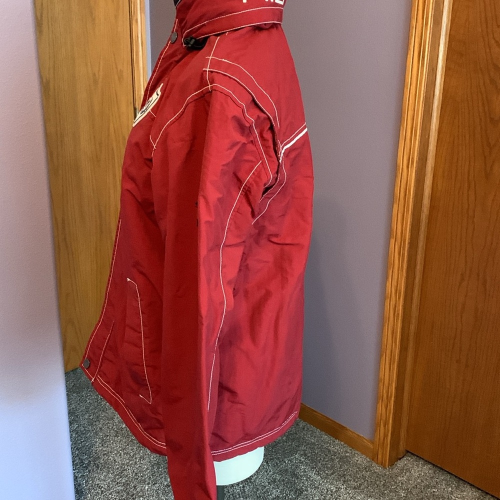Tommy Hilfiger Jacket with Concealed Hood, size medium. Like Garnet in color - Picture 10 of 16